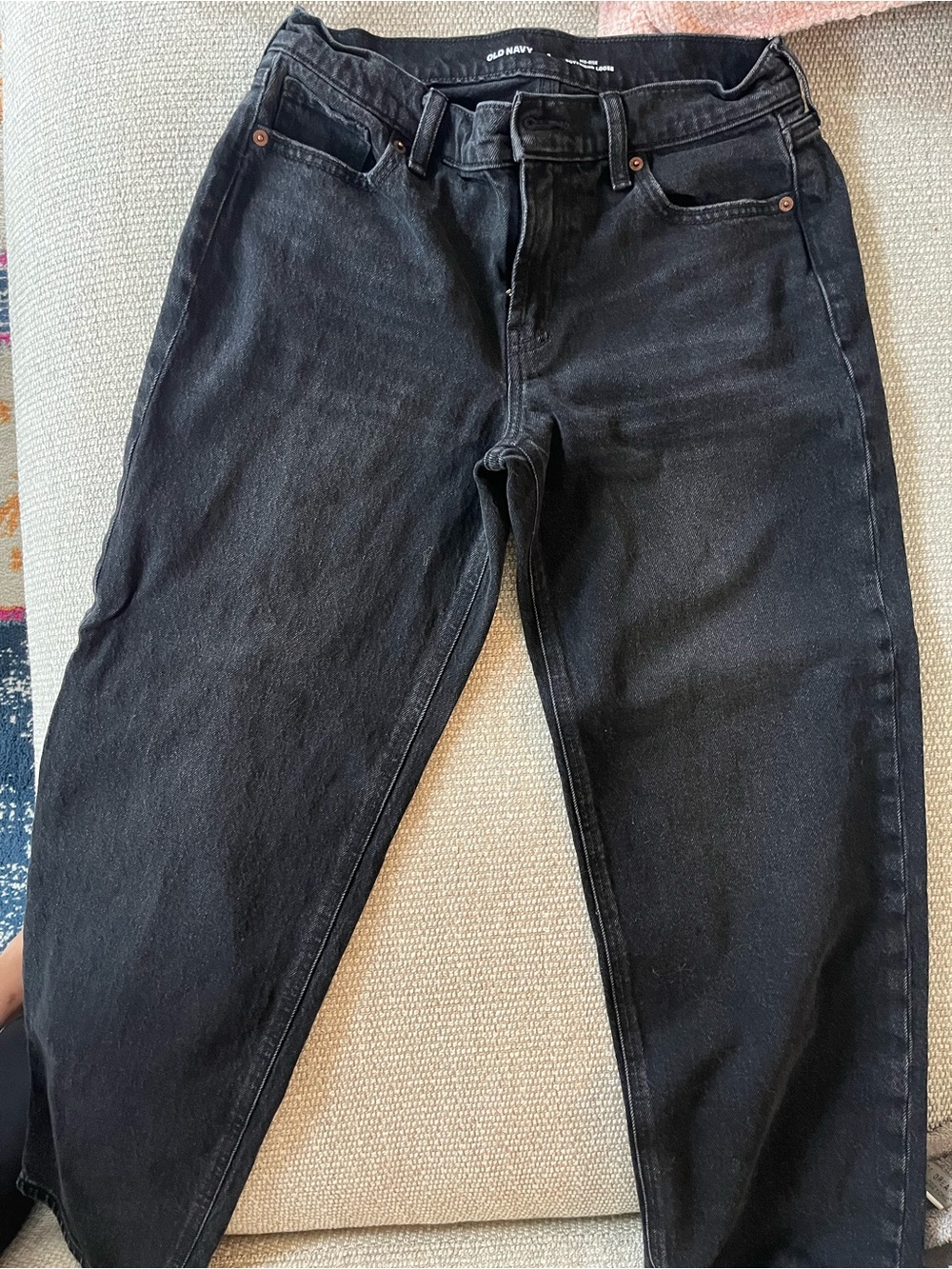 Old Navy Women's Black Boyfriend Jeans